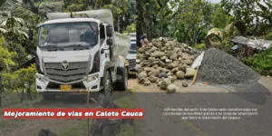 Intervención vial en Caloto, Cauca, más de 600 familias recuperan su conectividad